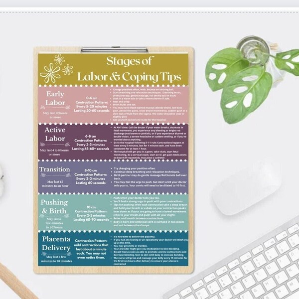 Stages Of Labor Poster Etsy Stages Of Labor Poster Etsy