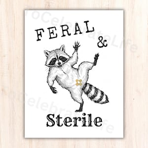 Hysterectomy Care Package Sign, Feral and Sterile, Hysterectomy Gift Basket Tags, Hysterectomy Card