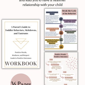 Gentle Parenting, Positive Conscious Parenting, Printable Workbook: Emotion Coaching Guide, Managing Big Feelings | Mindful Parent Tips image 2