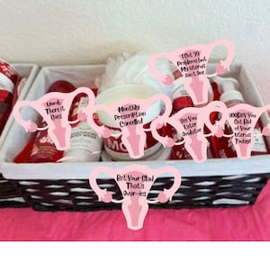 Hysterectomy Care package tags, Hysterectomy Gift Basket Tags, Hysterectomy Card