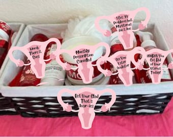 Hysterectomy Care package tags, Hysterectomy Gift Basket Tags, Hysterectomy Card