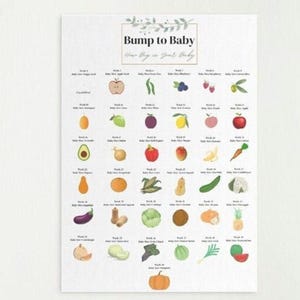 ¿Qué tan grande es el bebé?, Tamaños de frutas semana a semana durante el embarazo, tabla de hitos del embarazo con frutas, tabla de tallas de bebés, seguimiento del crecimiento del bebé, crecimiento del bebé