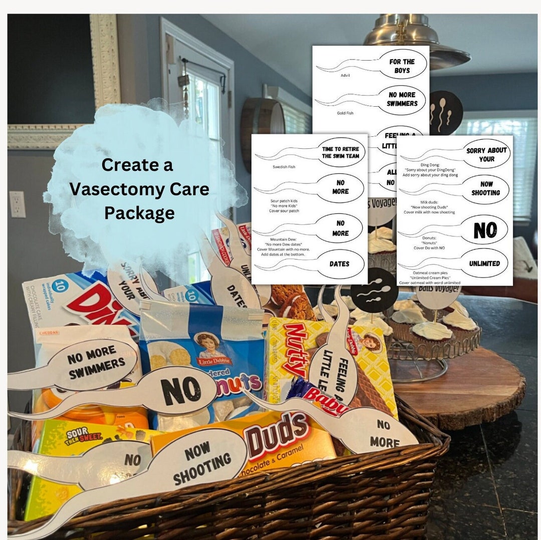 Vasectomy Gift Basket Template Vasectomy Care Package Etsy UK