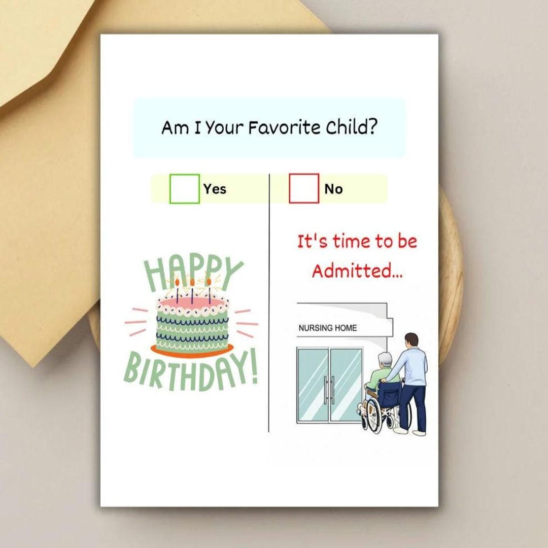 Am I Your Favorite Child?, Funny Mom Birthday Day Card for Mom, Nursing ...
