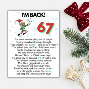 Elfe Ankunft 67 Brief Antwortbrief Weihnachtself Brief von Ihrem Weihnachtself Willkommen Weihnachtself Brief von Ihrem Elfe Druckbare Vorlage