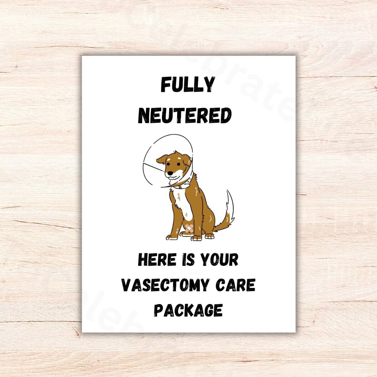 Vasectomy Card for Care Package Printable Sign, Vasectomy Card, Happy ...