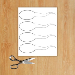 Sperm Cut Out Template Vasectomy Card for Care Package Printable Sign, vasectomy card, Happy Vasectomy, Snip Congratulations, Husband, image 7