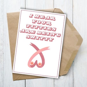 Brustkrebs Pflegepaket Karte, Brustkrebs Geschenk, Brustkrebs Pflegepaket für sie, lustige Brustkrebs Karte für Freund,