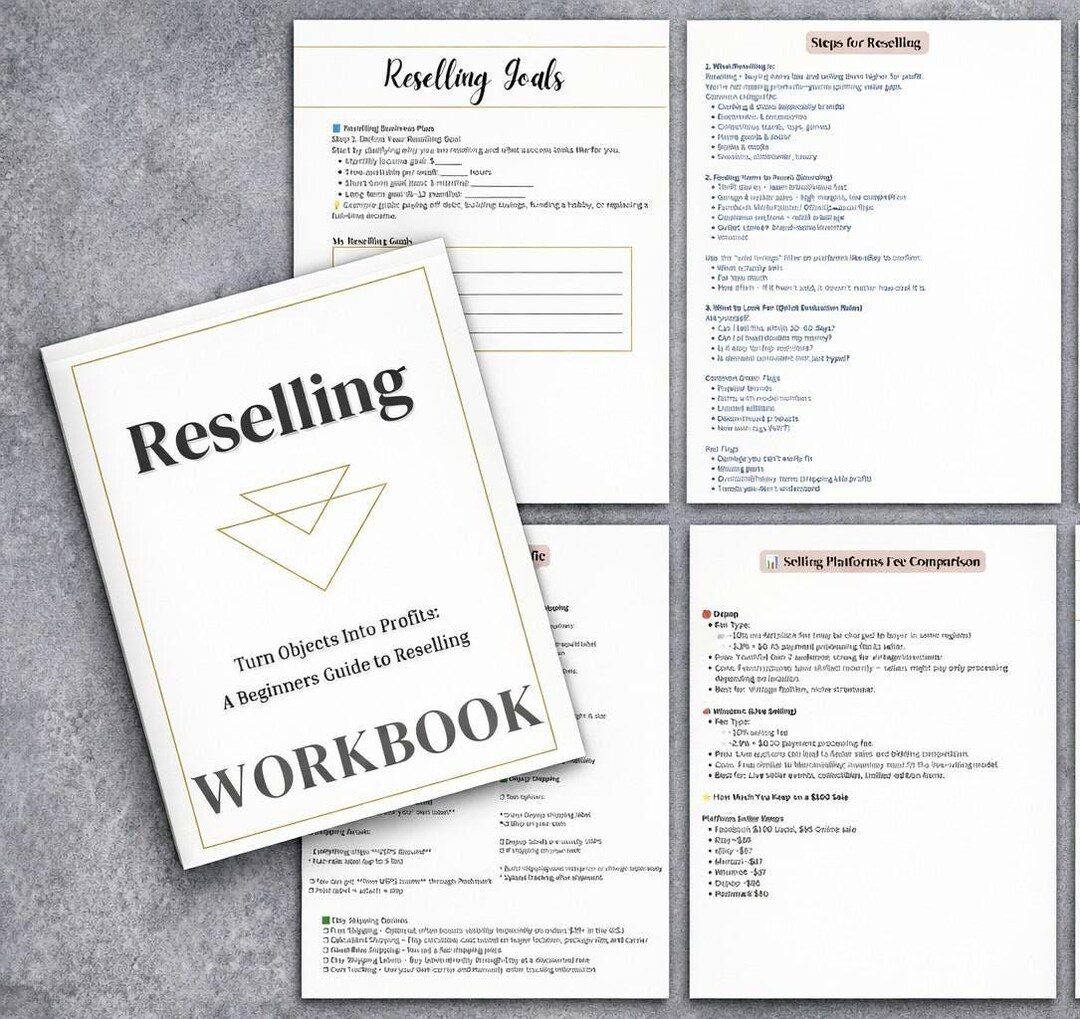Reselling Book Selling Guide Workbook | Beginner Reselling Guide | Make ...