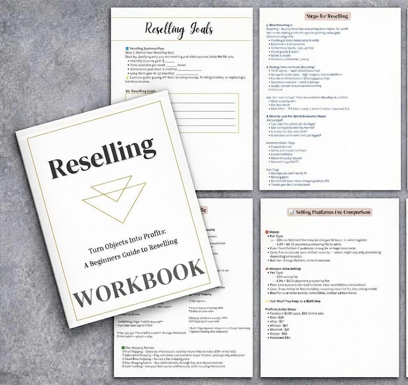 Reselling Book Selling Guide Workbook | Beginner Reselling Guide | Make ...