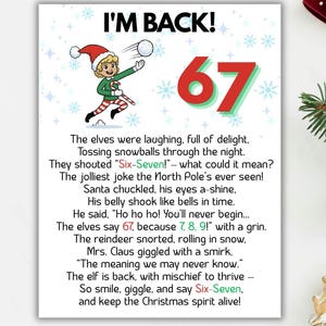 67 Elf Arrival Letter, First time Elf Arrival Letter, Elf Letter, Elf Goodbye Letter, Elf Hello Christmas Letter,