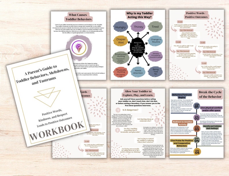 Gentle Parenting, Positive Conscious Parenting, Printable Workbook: Emotion Coaching Guide, Managing Big Feelings | Mindful Parent Tips image 1