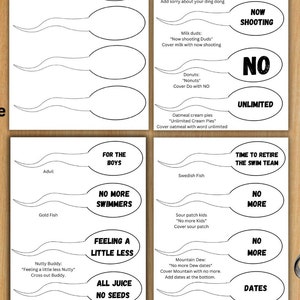 Sperm Cut Out Template Vasectomy Card for Care Package Printable Sign ...