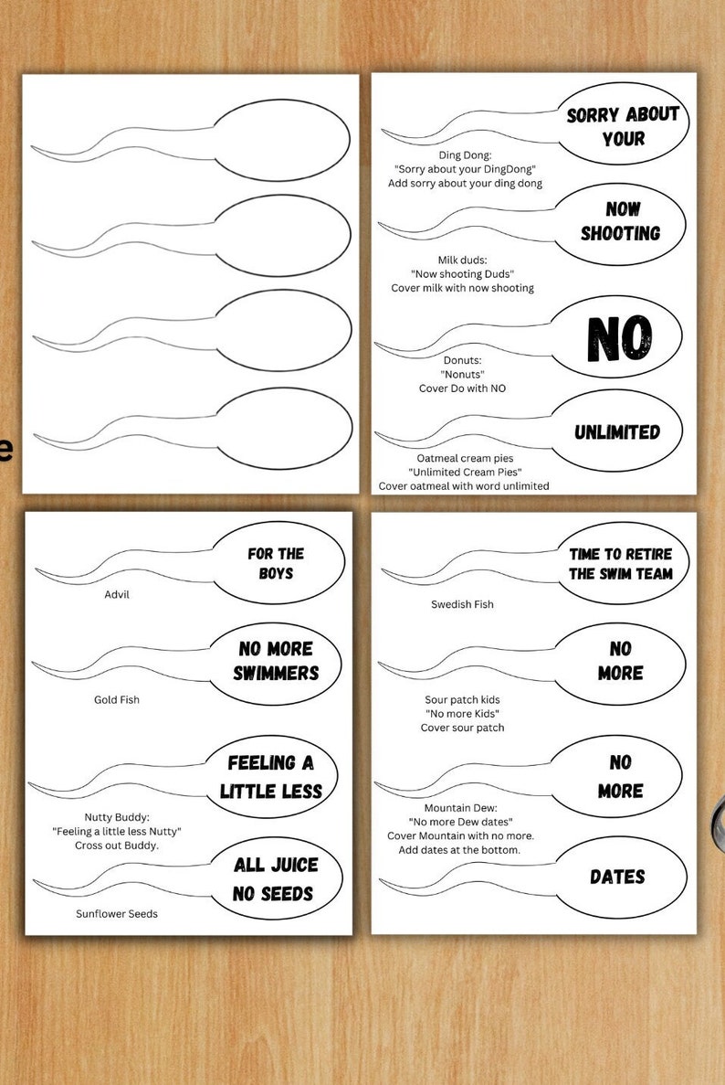 Sperm Cut Out Template Vasectomy Card for Care Package Printable Sign, vasectomy card, Happy Vasectomy, Snip Congratulations, Husband, image 2