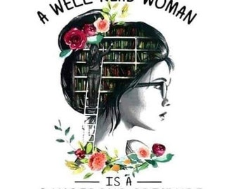 Well Read Woman Waterslide, Library, Books, One More Chapter, Dangerous Woman,