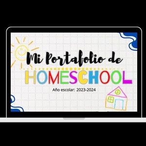 Portafolio de Homeschool Digital Editable en Canva