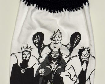 Crochet Top Kitchen Towel - Disney Villains