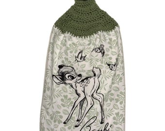 Crochet Top Kitchen Towel - Bambi