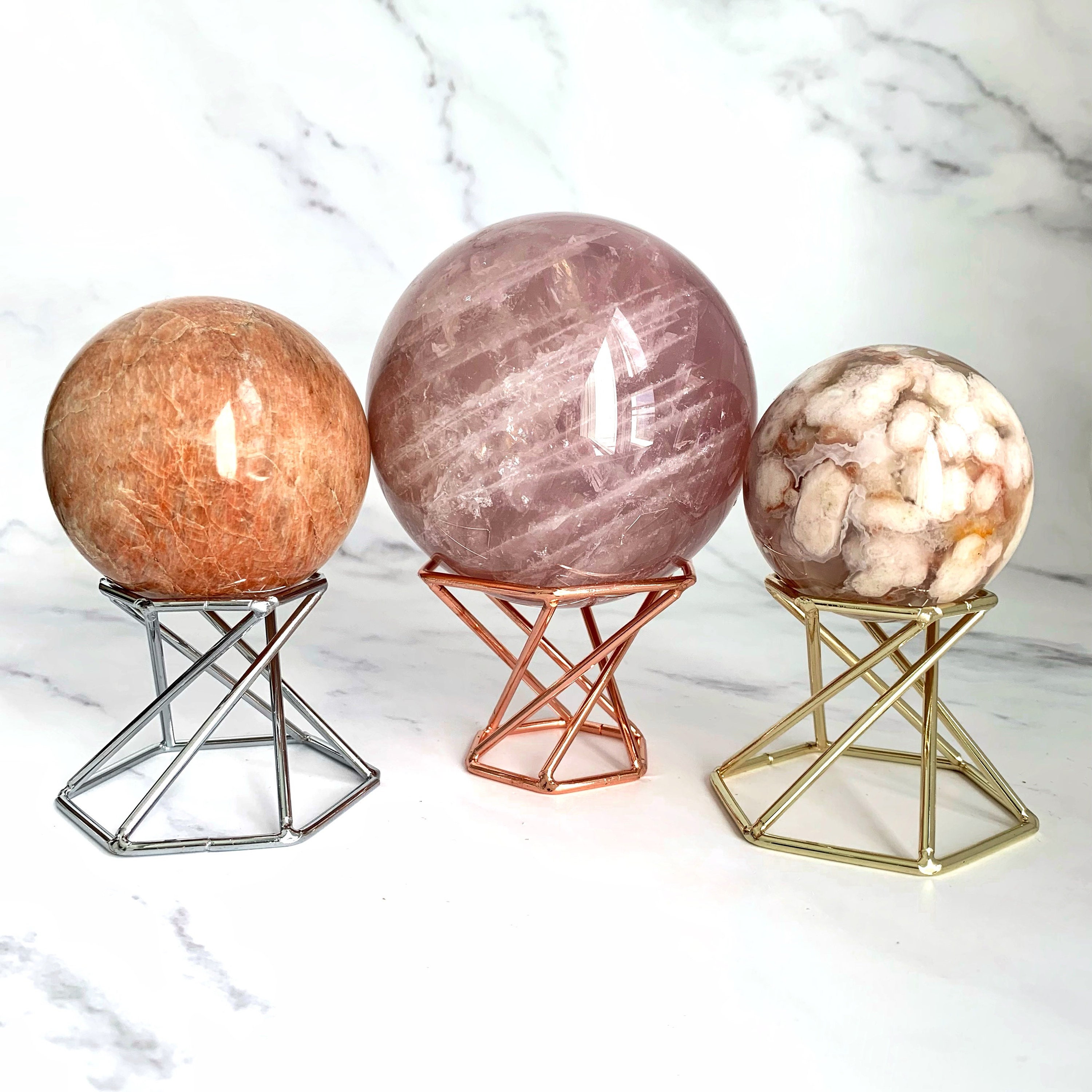 Double Sided Sphere Stand Geometric Sphere Stand Sphere Etsy