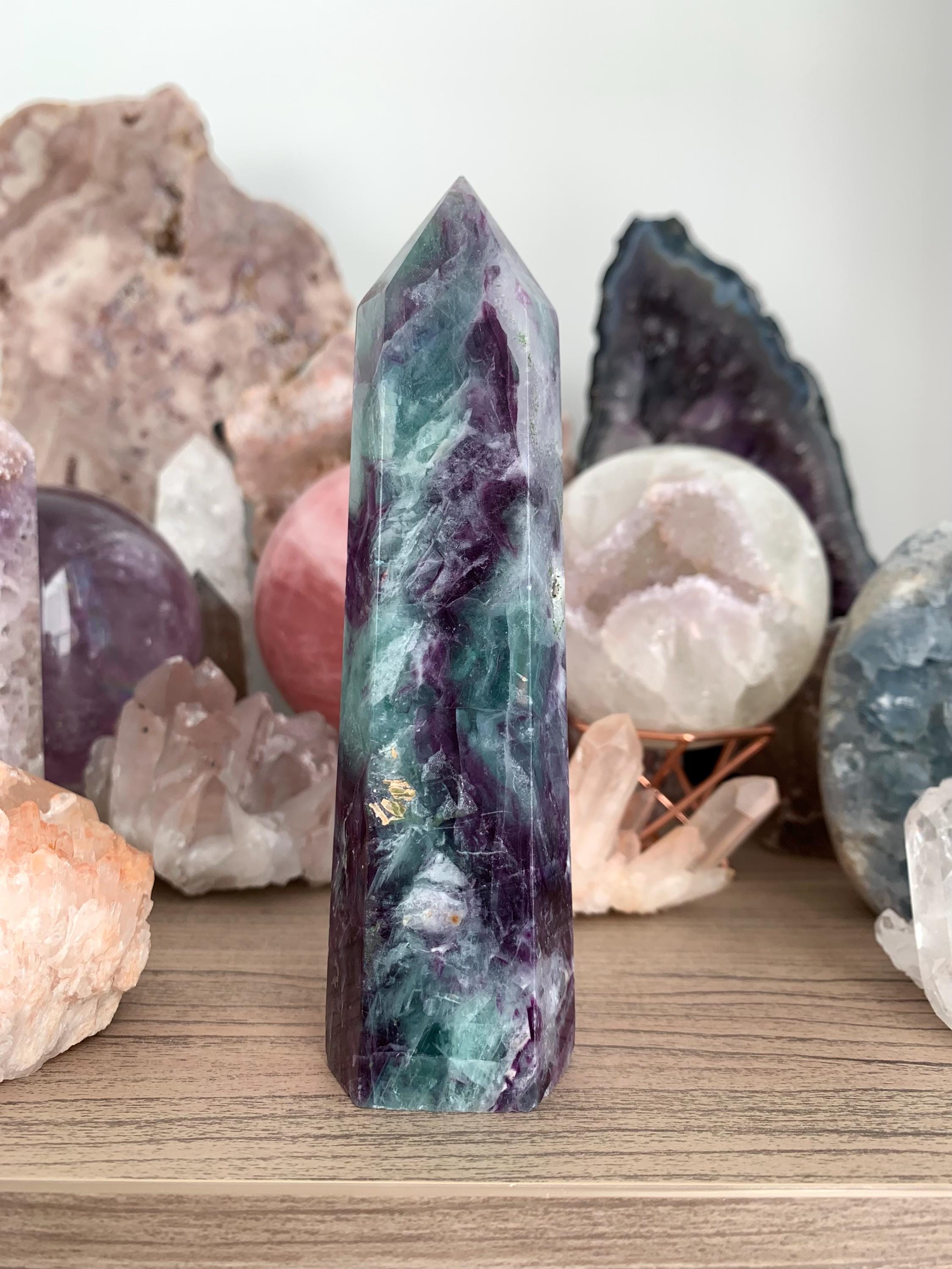 レインボー入り グリーン フローライト rainbowfluorite-pp701is01-