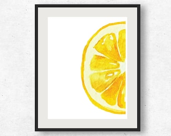 watercolor lemon, kitchen wall art, lemon print, lemon decor, kitchen print, lemon painting, home decor, printable art, instant download 27