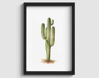 Watercolor Cactus Wall Art, cactus print, watercolor cactus, succulent print, botanical print, home decor, art print, instant download 34