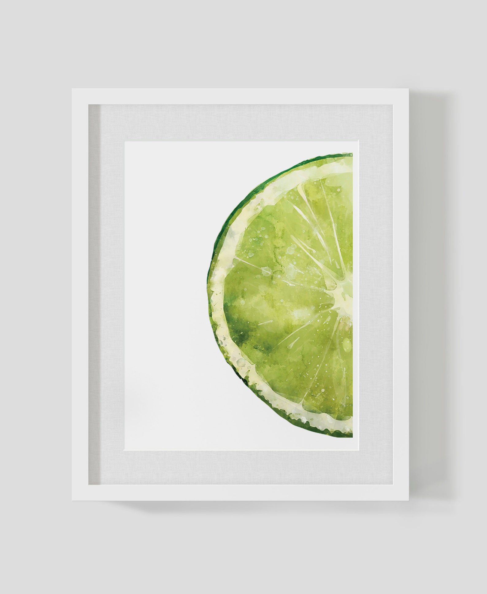 Watercolor Lime Kitchen Wall Art Lime Print Lime Decor - Etsy