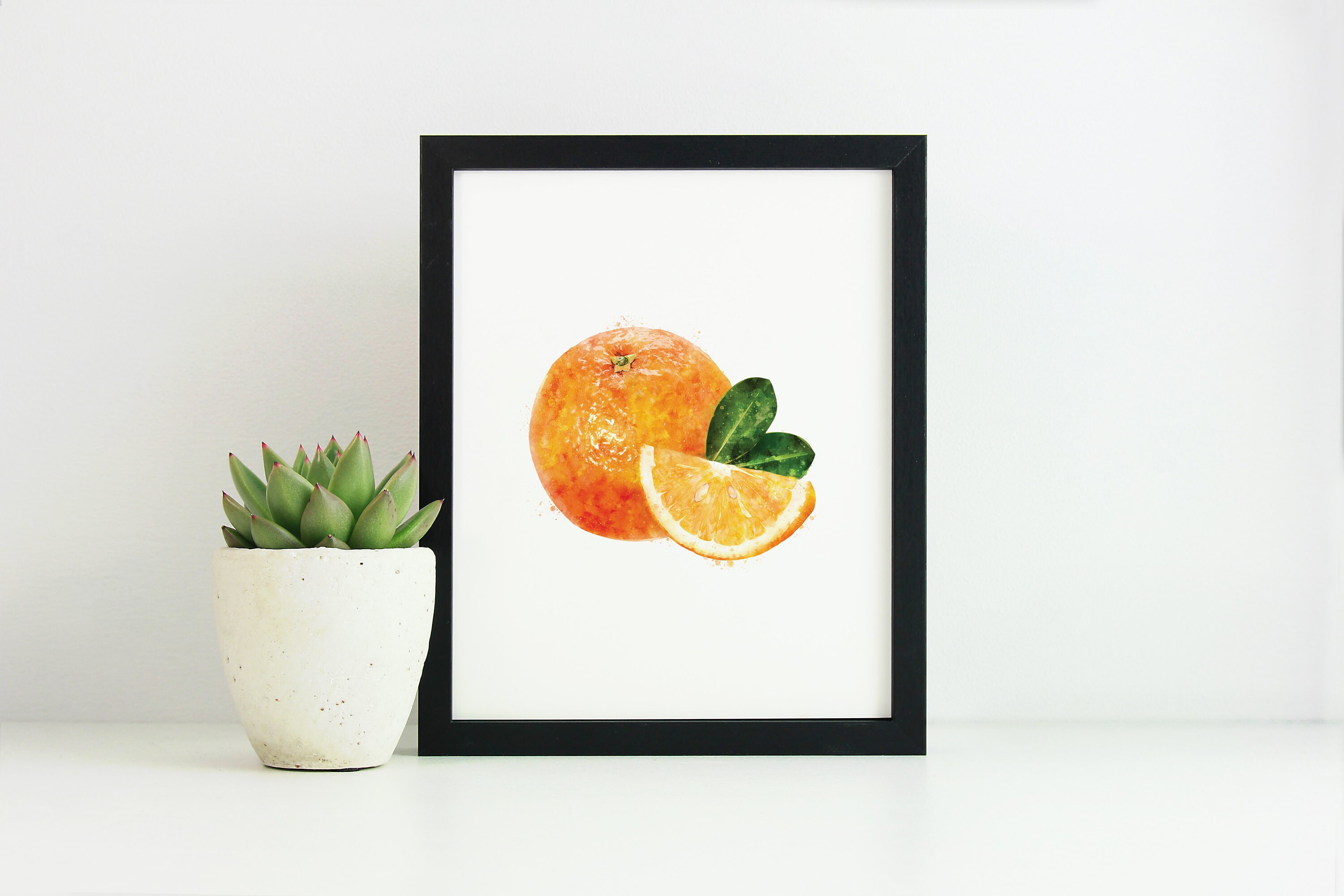 Watercolor Orange Art Print Orange Wall Art Orange Painting Etsy UK