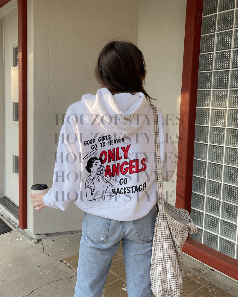 Only Angels Go Backstage Embroidered Houz of Styles HS Hoodie Sweatshirt 