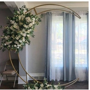 Moon Wedding Arch/ Wedding Arch/ Wedding Decoration/ Metal Arch/ Gold, white color arch/ Bridal Shower