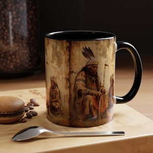 Heritage-Inspired Coffee Mug | Indigenous Wisdom Design | Unique Gift for History Lovers, Cultural Enthusiasts, Décor, Home, Eco-Friendly