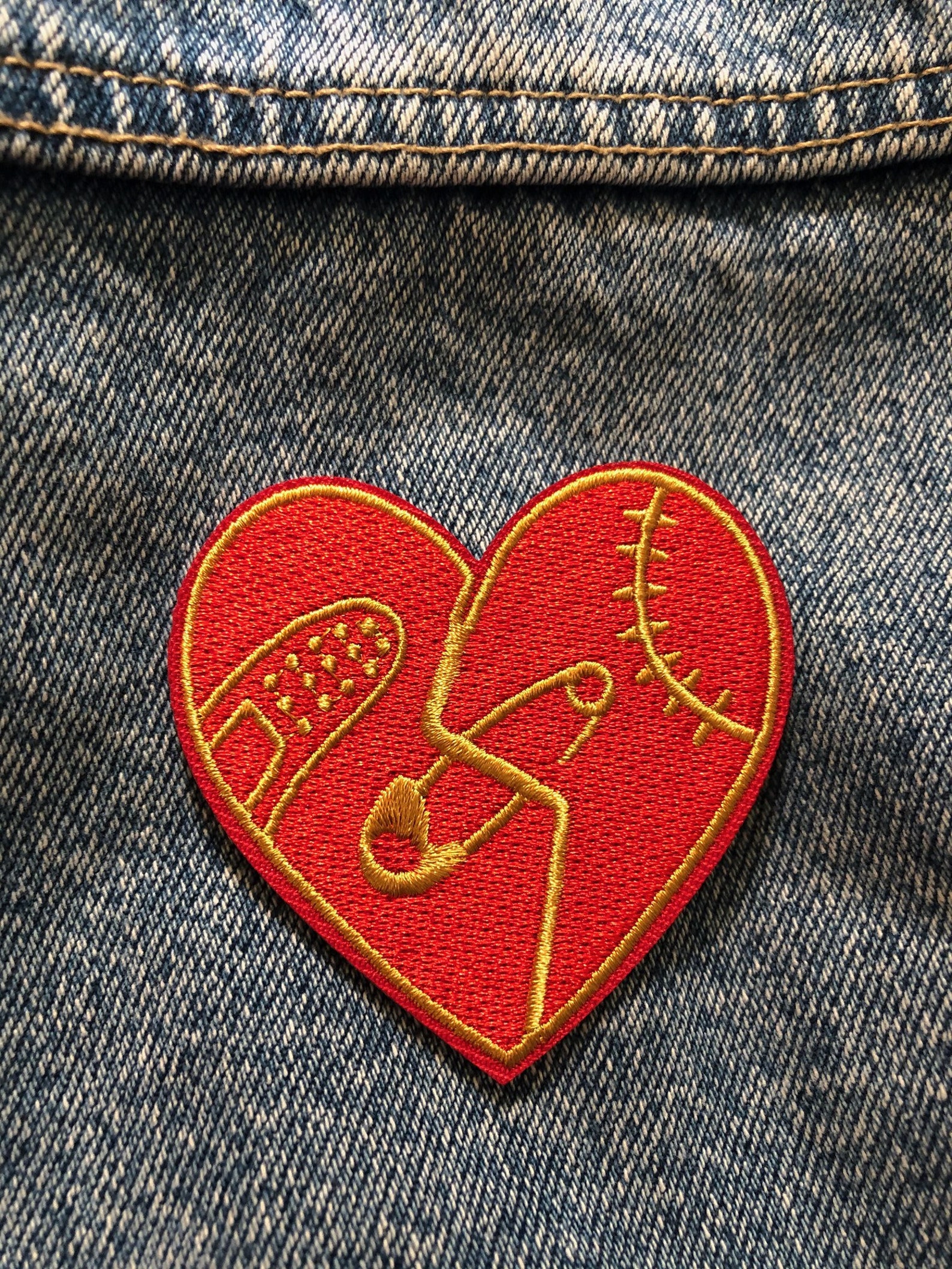 Red Heart Patch Iron On Patch Broken Heart Patch-Sew On | Etsy
