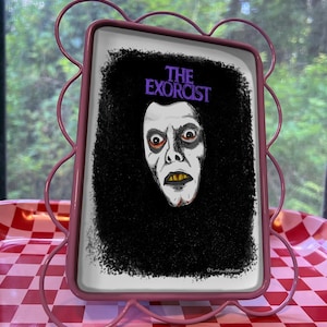 Stampa artistica del demone esorcista – Illustrazione horror 5x7" o 8x10" su cartoncino opaco – Opera d'arte della cultura pop disegnata a mano