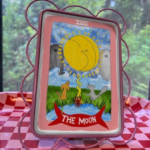 The Moon Tarot Card Art Print: Hand-Drawn Witchy Illustration