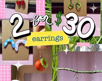 Handmade Earrings Bundle – Any 2 for 30