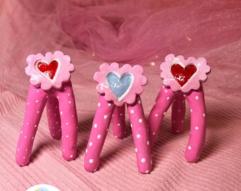 Adopt A Sun Pop Buddy – Heart Collection | Handmade Clay Creature with Mini Zine, Birth Certificate & Carry Box | Whimsical Collectible