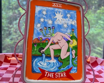 The Star Tarot Card Art Print: Hand-Drawn Major Arcana Illustration