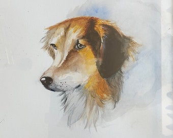 Golden Retriever Watercolor Painting, Framed Original Watercolor Painting, Dog Wall Art, Dog Art, Golden Retriever Painting, Home Decor