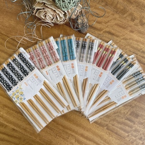 Bamboo Chopsticks, Set of 5 pairs Chopsticks, Chopsticks Set, Dining Table Set, Chopsticks Japan Vietnam China Kitchen, Dishwasher safe