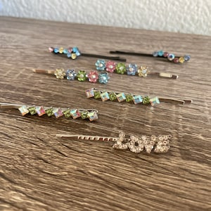 Rhinestones Bobby pins, Rhinestones Hair Pin set, Rhinestone Hairpins, Jewelry Hair Clip Set