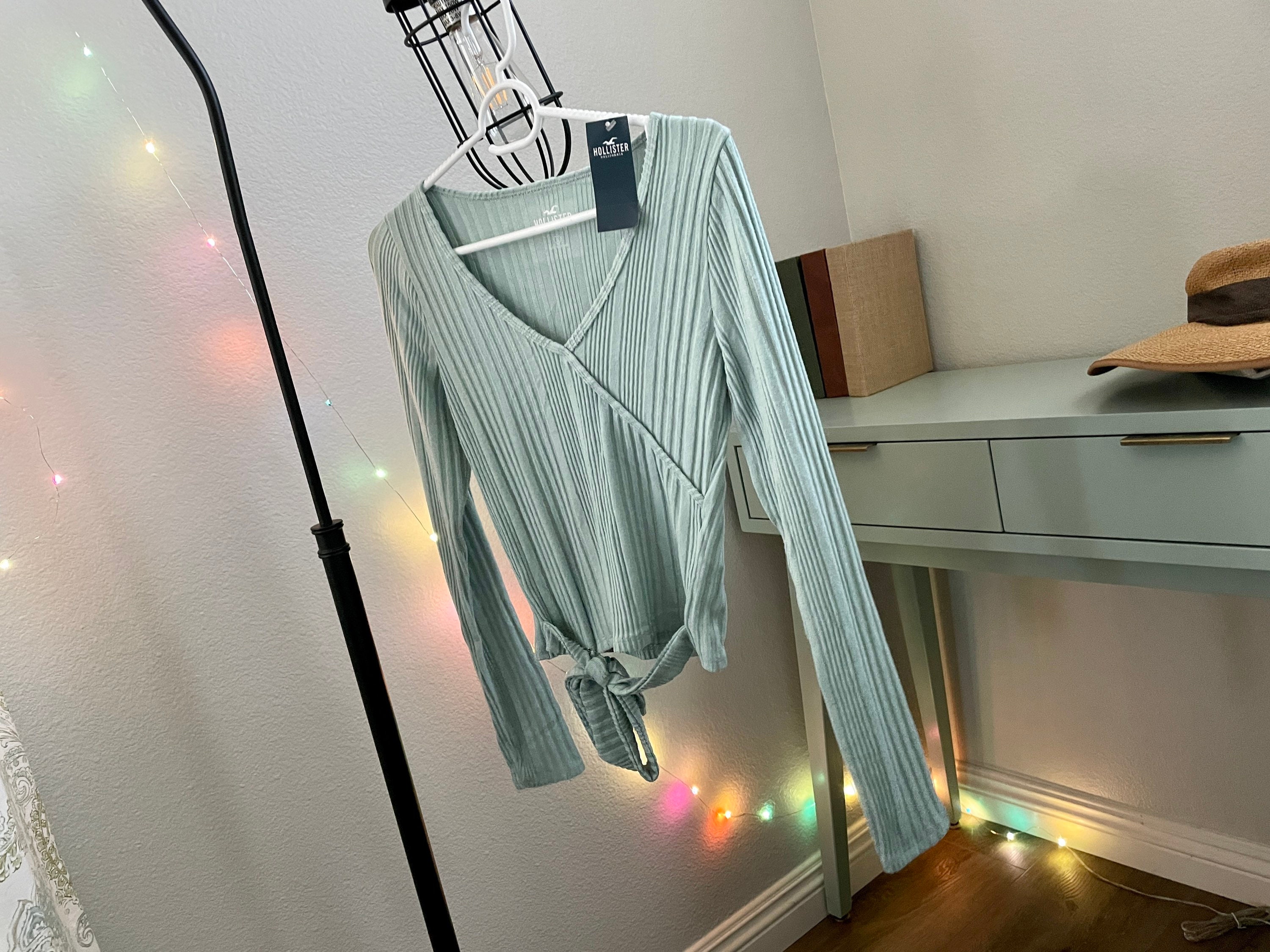 Women V Neck Wrap Top Crop Top Junior 