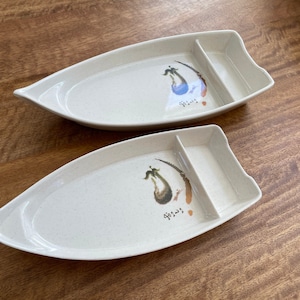 Japanese Melamine Sushi Plates,Boat Plates, Sushi Boat Shape Plate, Sushi Sashimi Serving Plate Melamine Plastic Tray, Melamine Plates Set