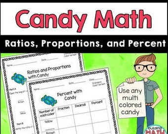 Candy Math Activity with Ratios, Proportions, Percent and Probability