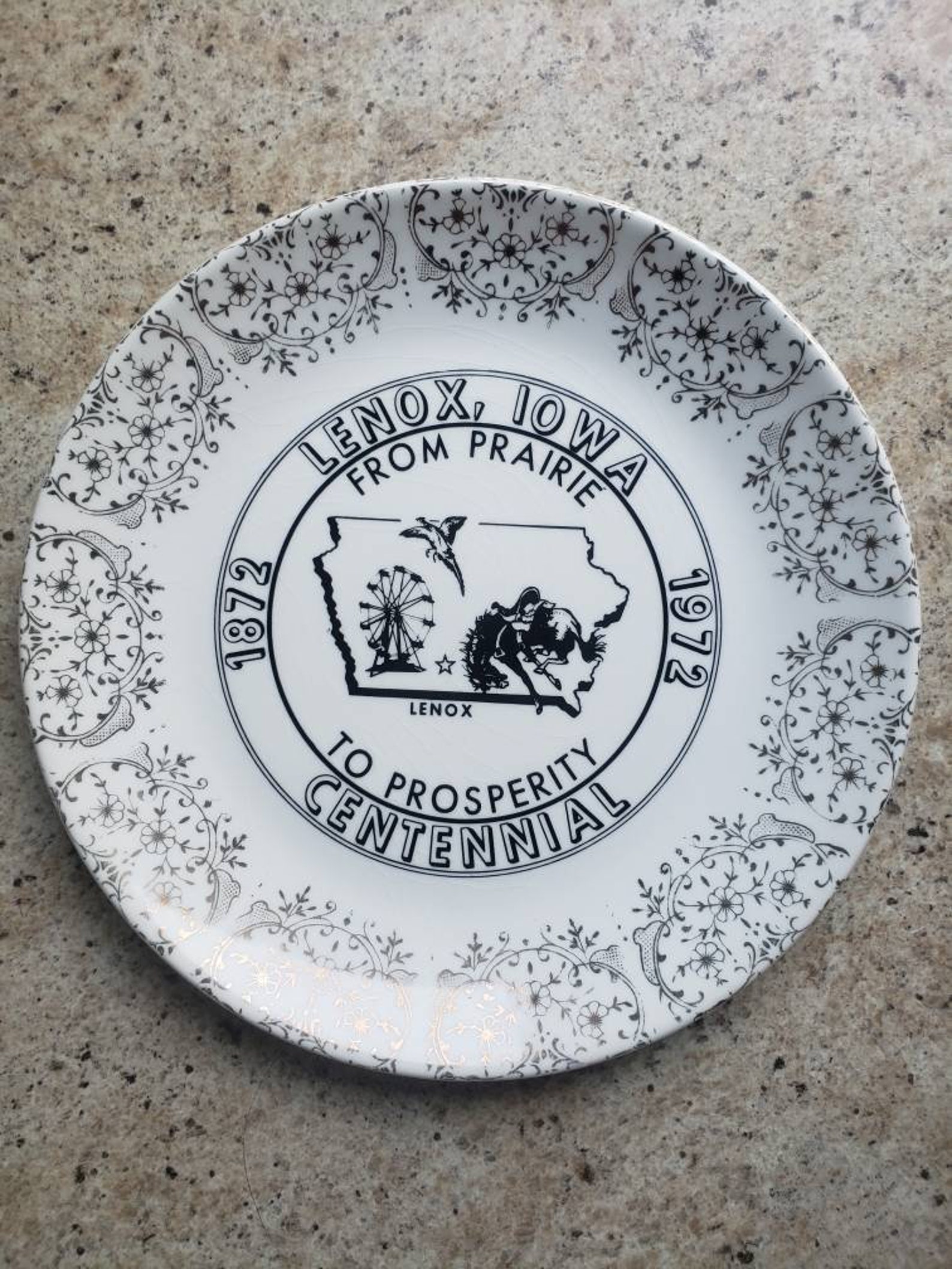 Lenox Iowa Centennial Plate Etsy