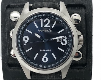 Sapphire Crystal Blue Watch FWB251L With Vintage Detail  display picture 2
