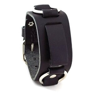 RB-K  emesis  lack 2 Ring 1.5 inches wide cuff leather band