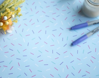 Blue Sprinkles Wrapping Paper / Gift Wrap