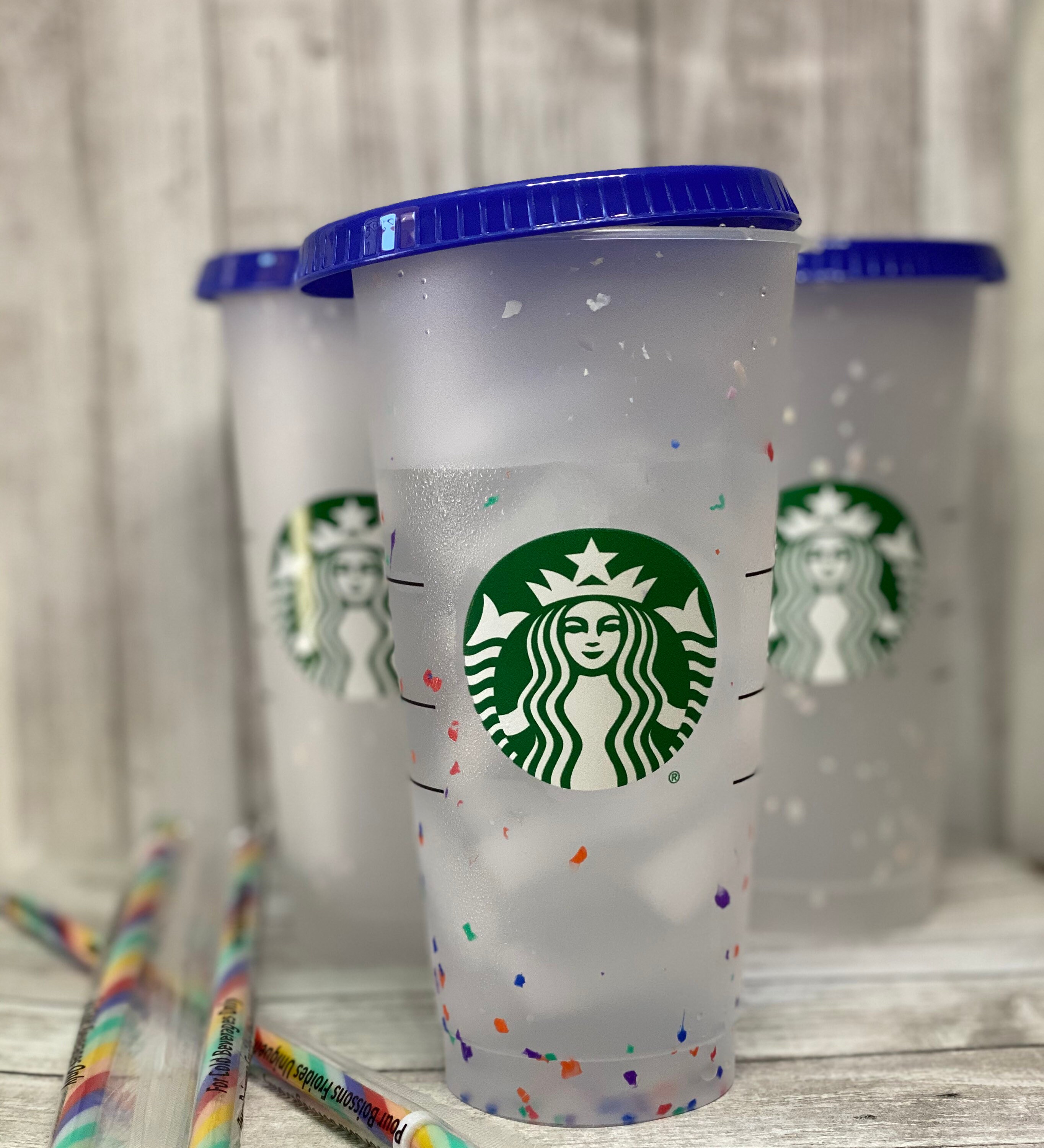 Starbucks Rainbow Confetti Tumbler Etsy