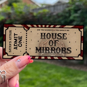 Haunting Adeline Book Sticker -  House Of Mirrors Ticket | Satan’s Affair | Dark Romance