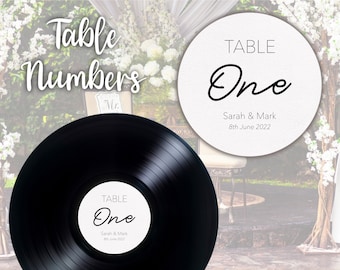 Etiqueta de vinilo personalizada / Números de mesa / Etiqueta de boda